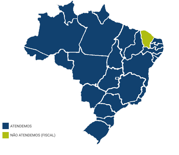 Mapa da representação Nacional